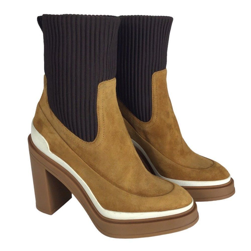 Elegant Tan and Brown Ankle Boots